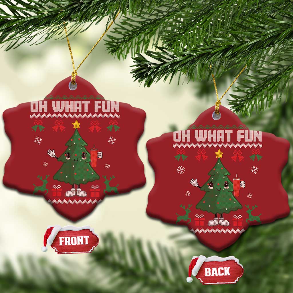 Retro Boujee Xmas Tree Christmas Ornament Oh What Fun TS02