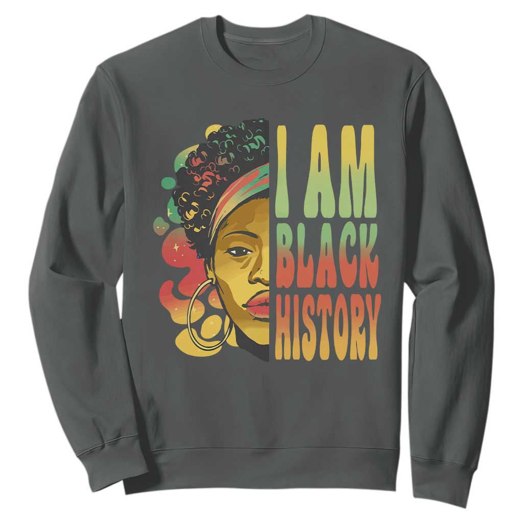 I Am Black History Sweatshirt Afro Black Woman African American Pride TS02