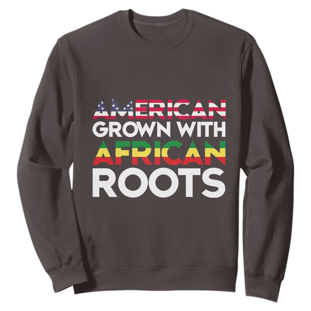 African American Roots Sweatshirt American Grown With African Roots US Flag TS02