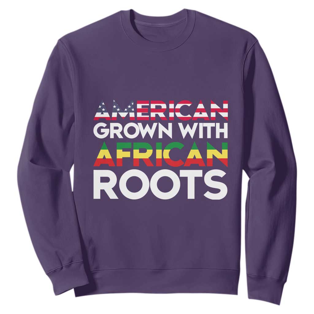 African American Roots Sweatshirt American Grown With African Roots US Flag TS02