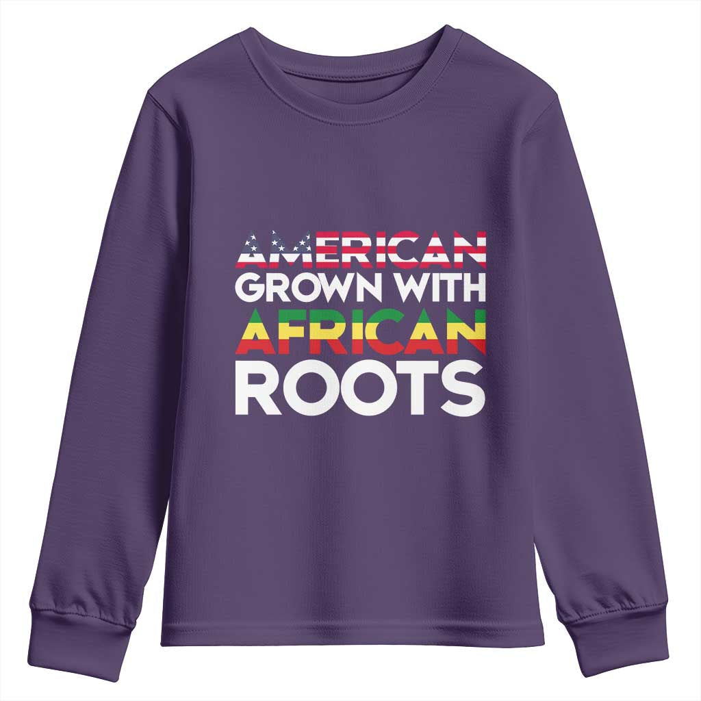 African American Roots Youth Sweatshirt American Grown With African Roots US Flag TS02