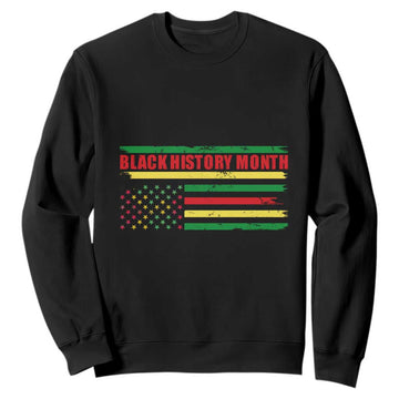 Black History Month Sweatshirt African American Pride US Flag TS02