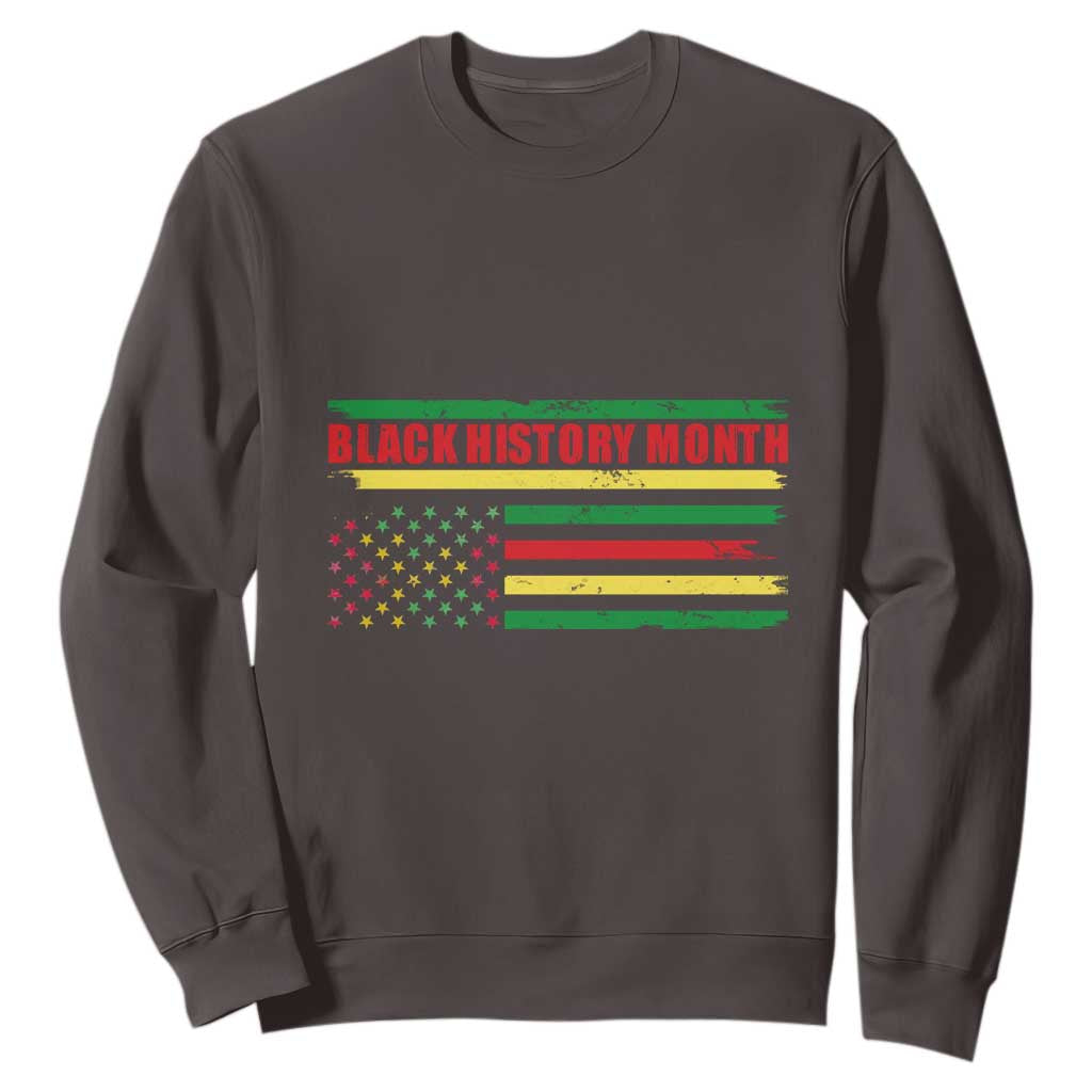 Black History Month Sweatshirt African American Pride US Flag TS02