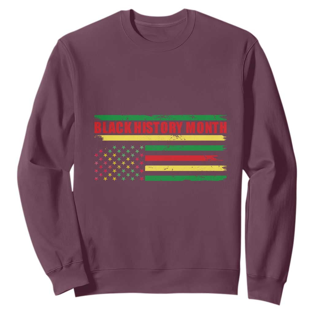 Black History Month Sweatshirt African American Pride US Flag TS02