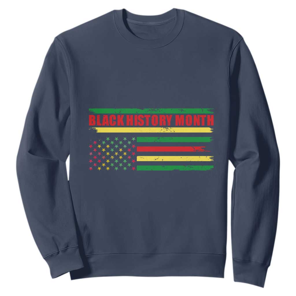 Black History Month Sweatshirt African American Pride US Flag TS02