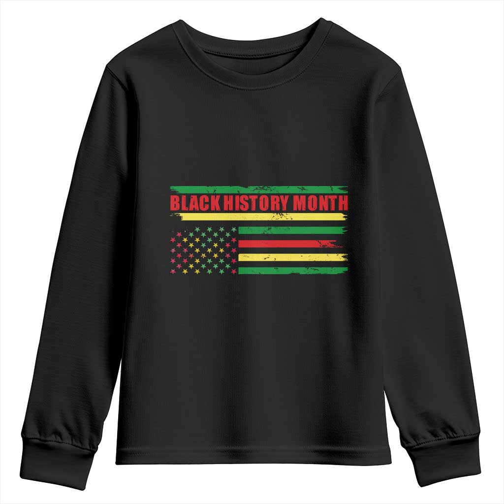 Black History Month Youth Sweatshirt African American Pride US Flag TS02