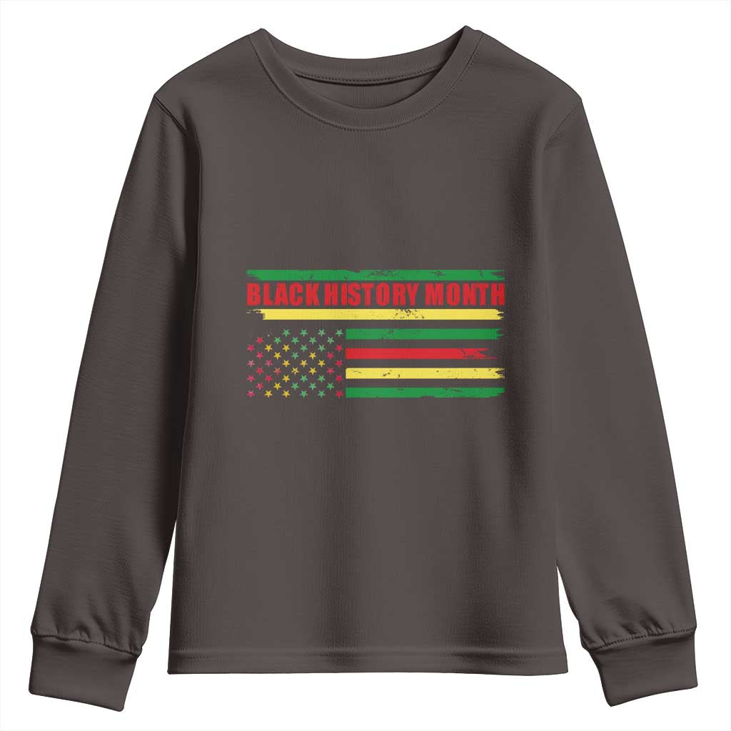 Black History Month Youth Sweatshirt African American Pride US Flag TS02