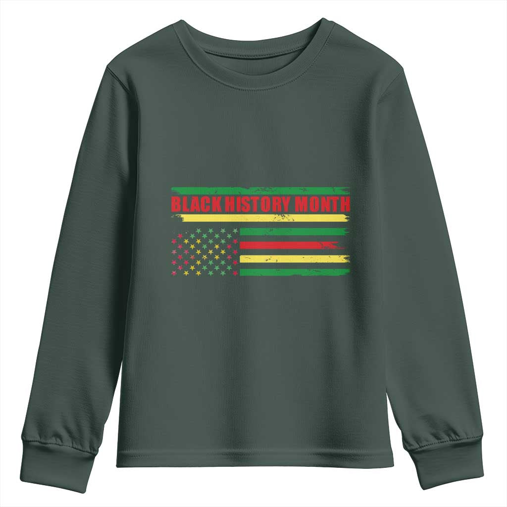 Black History Month Youth Sweatshirt African American Pride US Flag TS02