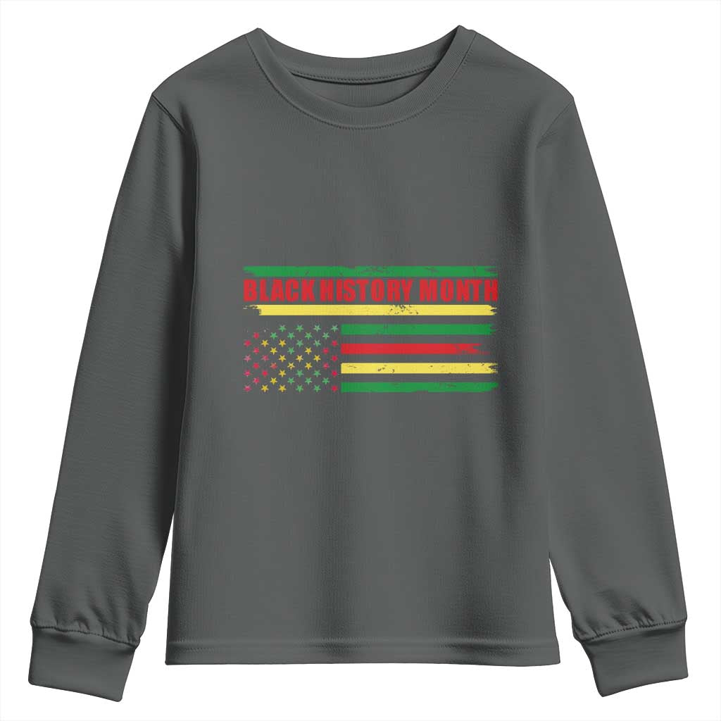 Black History Month Youth Sweatshirt African American Pride US Flag TS02