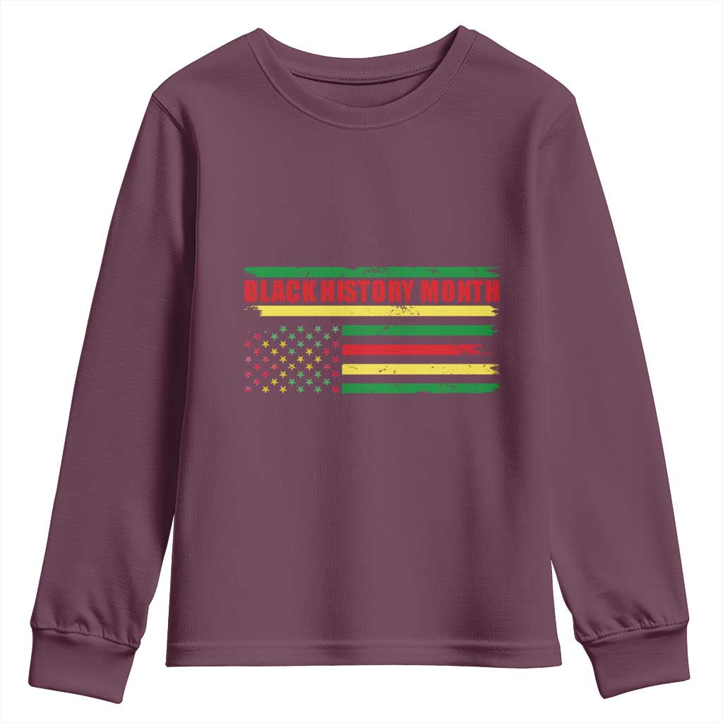 Black History Month Youth Sweatshirt African American Pride US Flag TS02