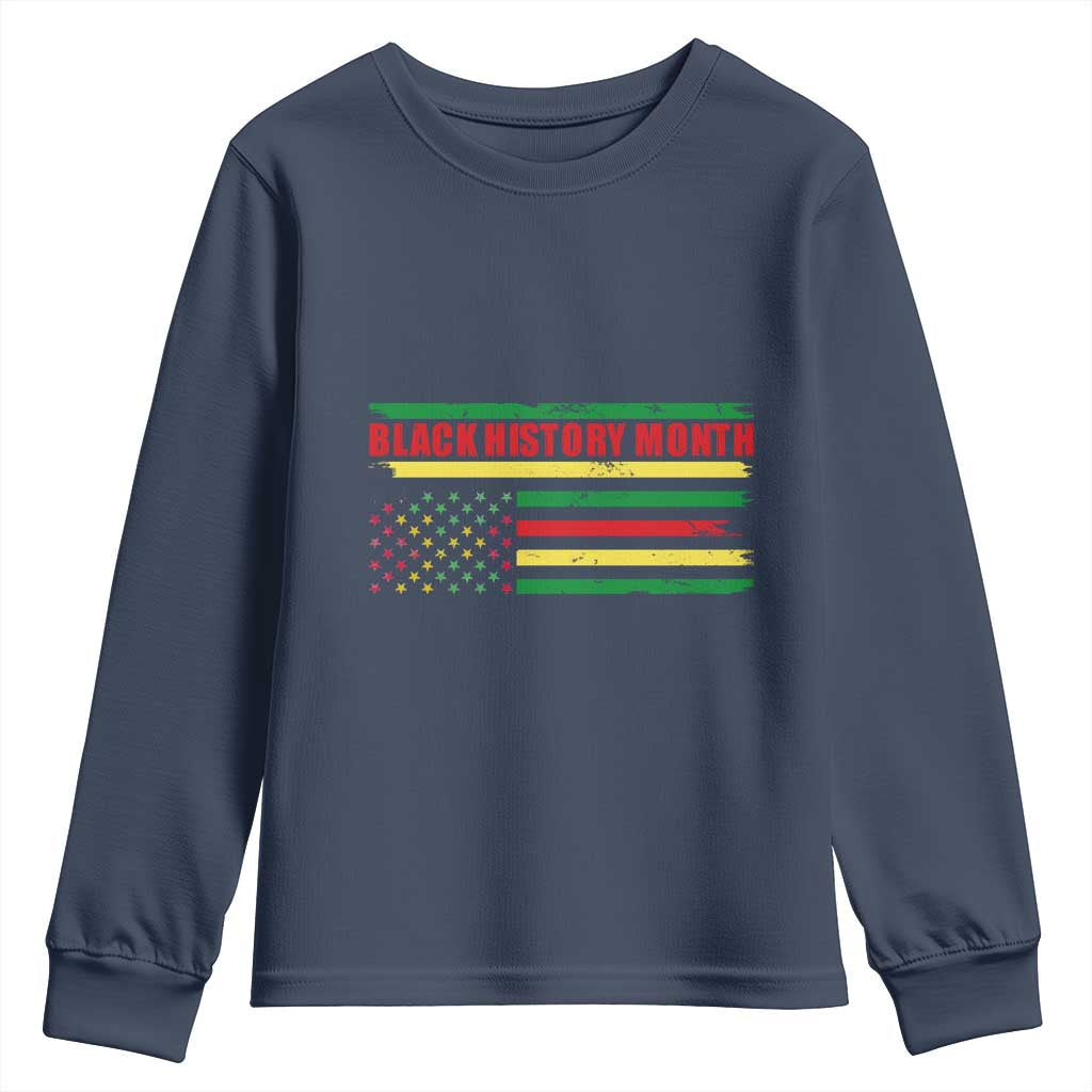 Black History Month Youth Sweatshirt African American Pride US Flag TS02