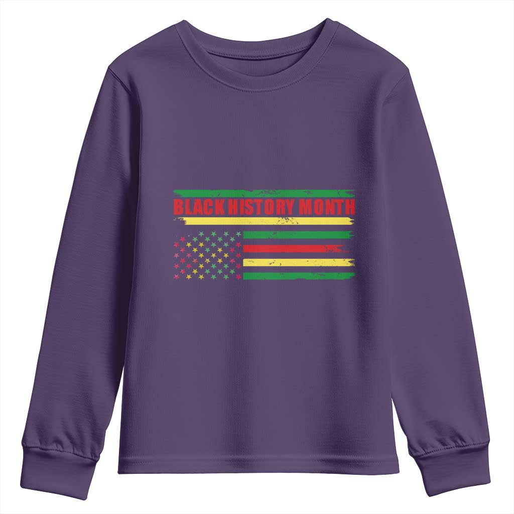 Black History Month Youth Sweatshirt African American Pride US Flag TS02