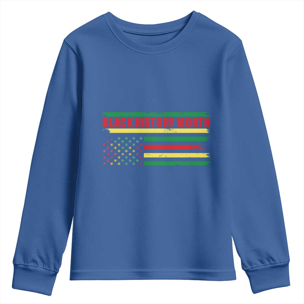 Black History Month Youth Sweatshirt African American Pride US Flag TS02