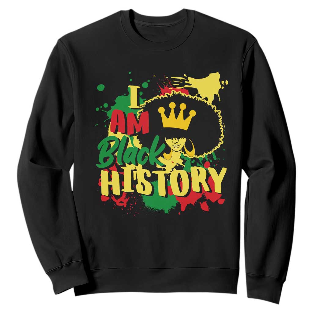 I Am Black History Sweatshirt Afro Queen African American Pride TS02
