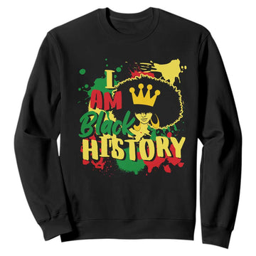 I Am Black History Sweatshirt Afro Queen African American Pride TS02