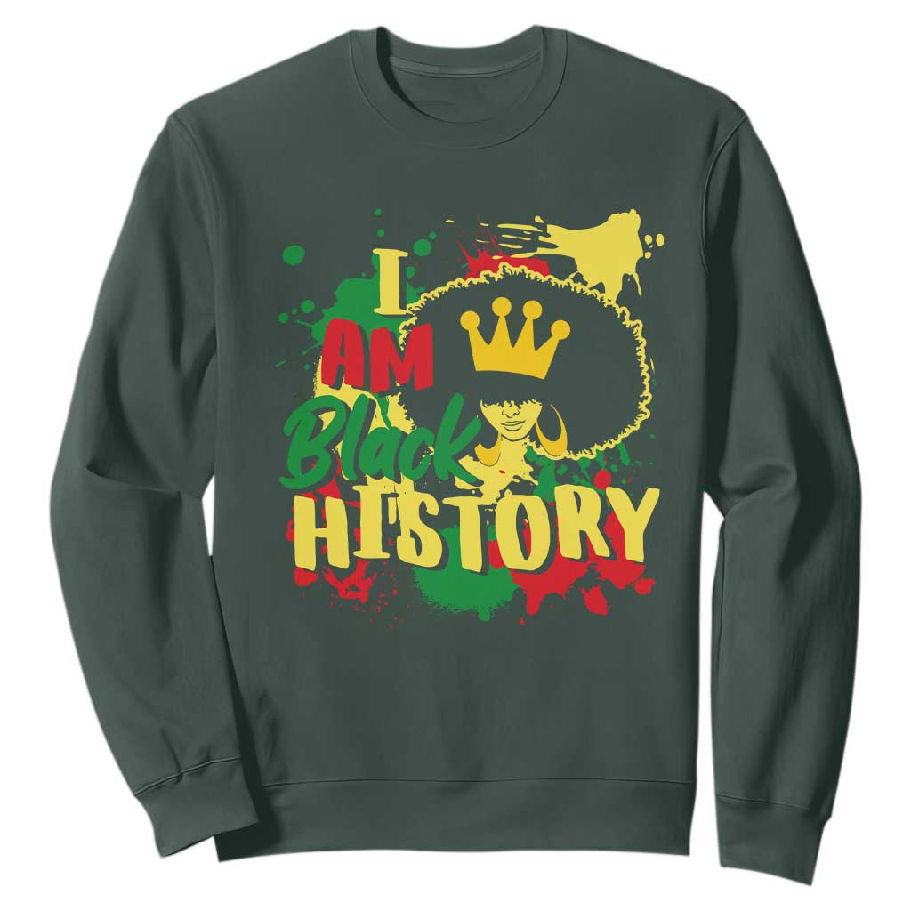 I Am Black History Sweatshirt Afro Queen African American Pride TS02