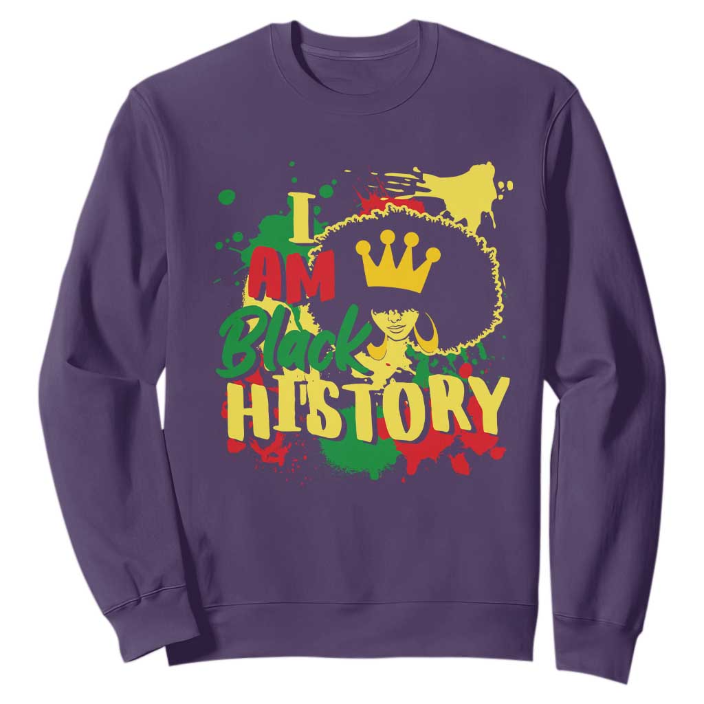 I Am Black History Sweatshirt Afro Queen African American Pride TS02