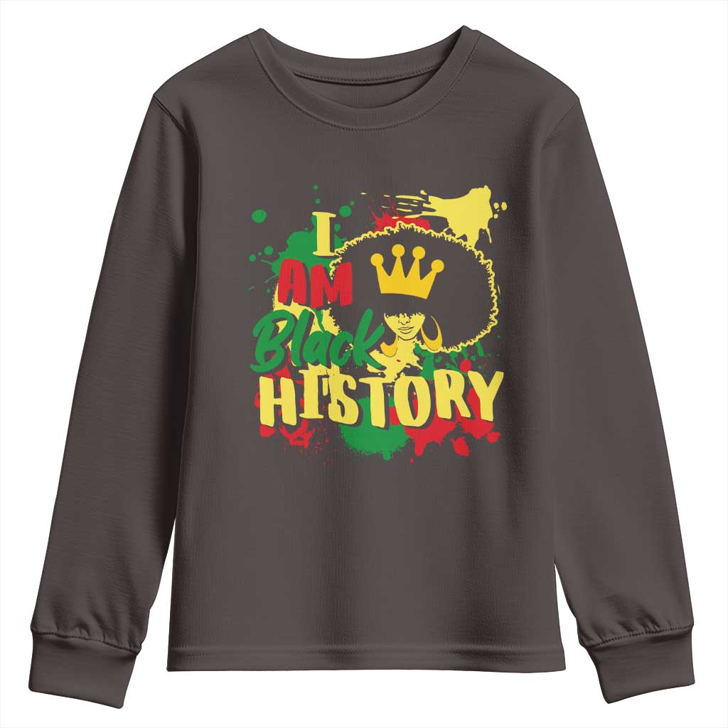 I Am Black History Youth Sweatshirt Afro Queen African American Pride TS02
