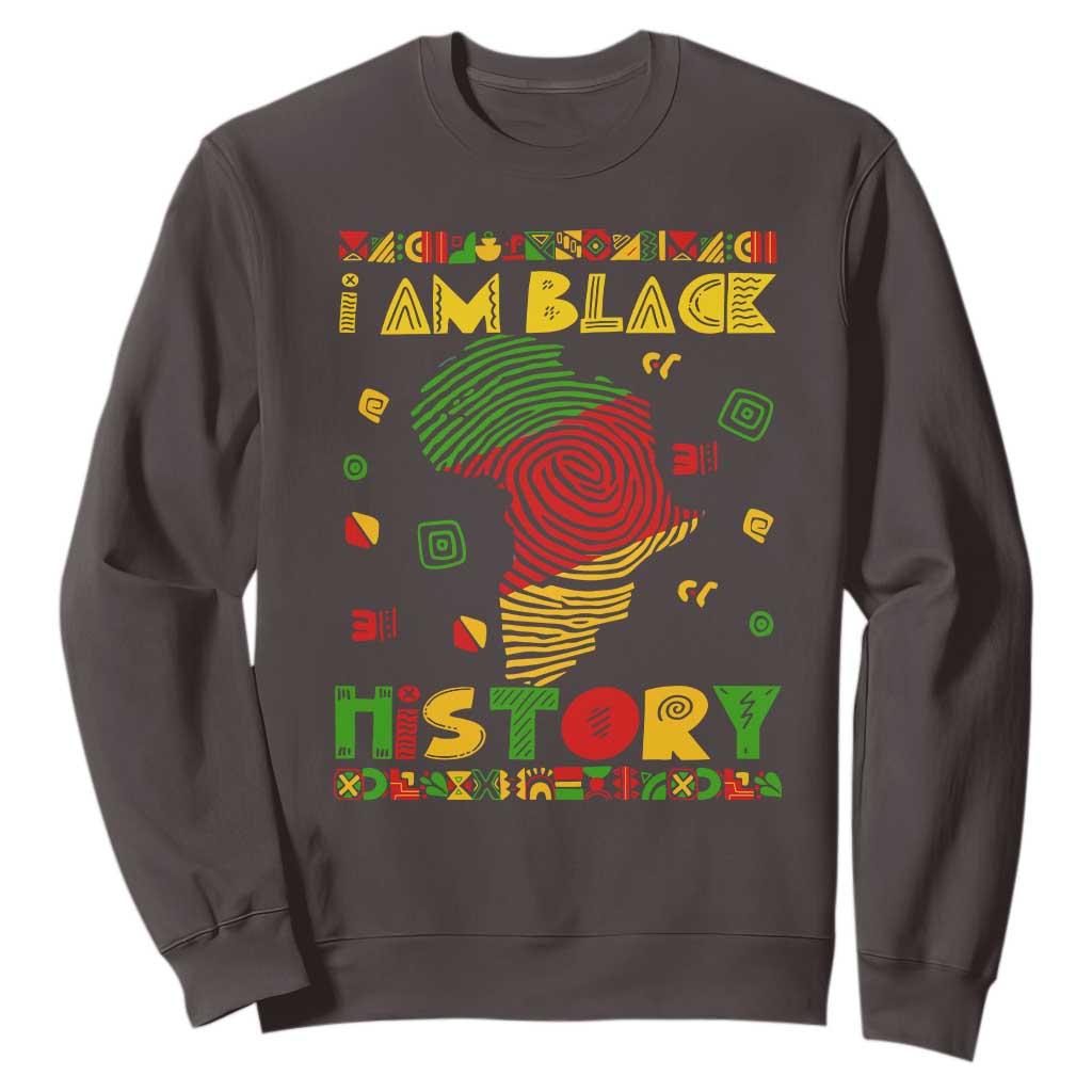 I Am Black History Sweatshirt African American Pride Kente TS02