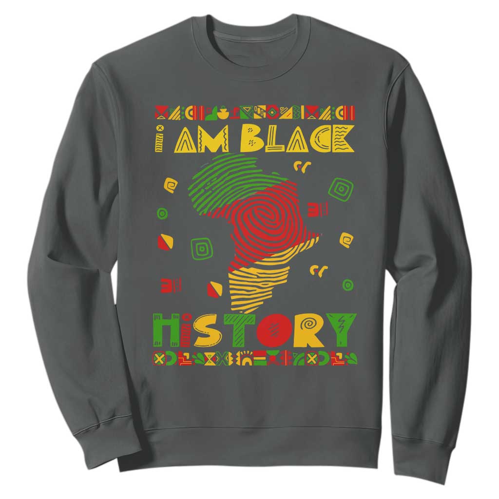 I Am Black History Sweatshirt African American Pride Kente TS02
