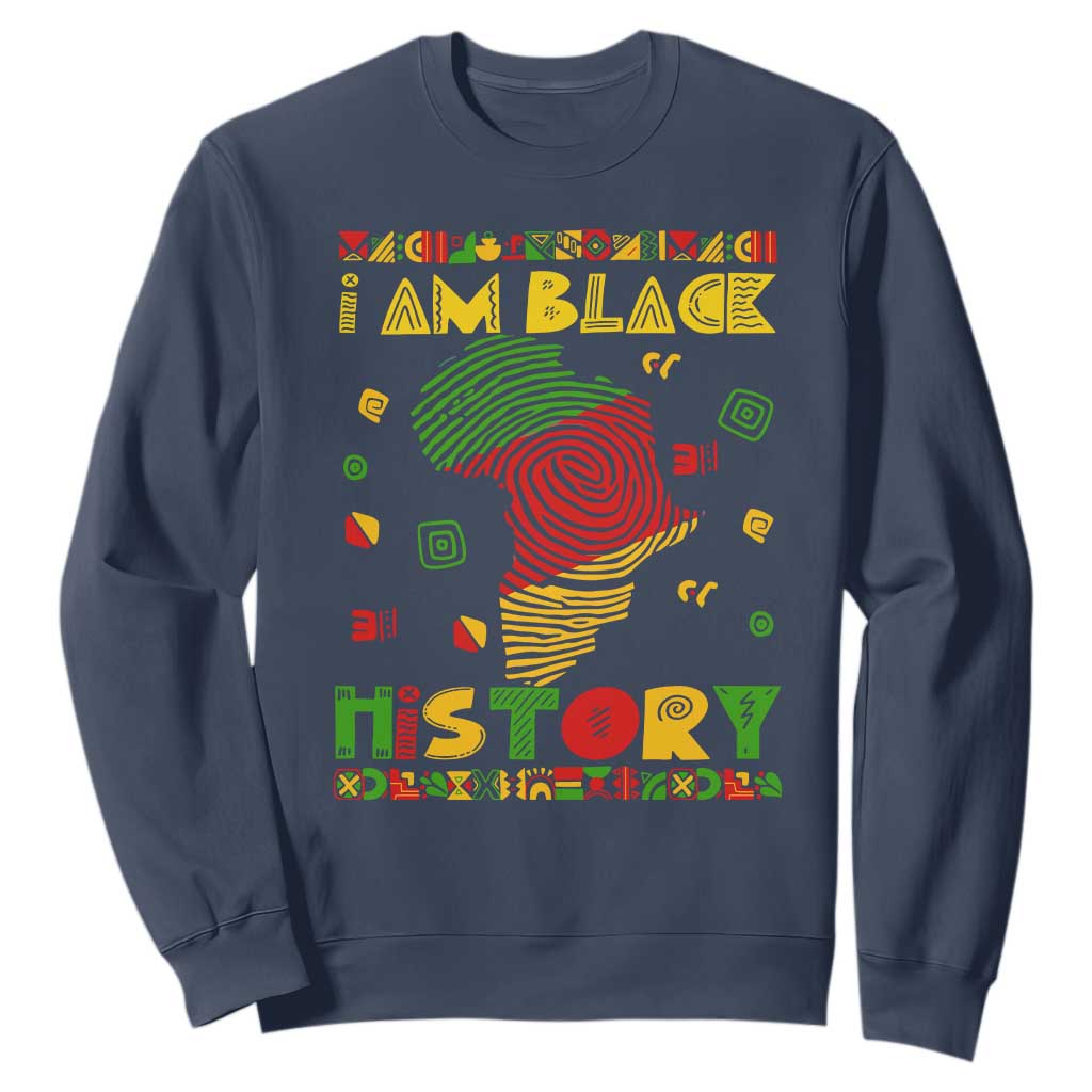 I Am Black History Sweatshirt African American Pride Kente TS02