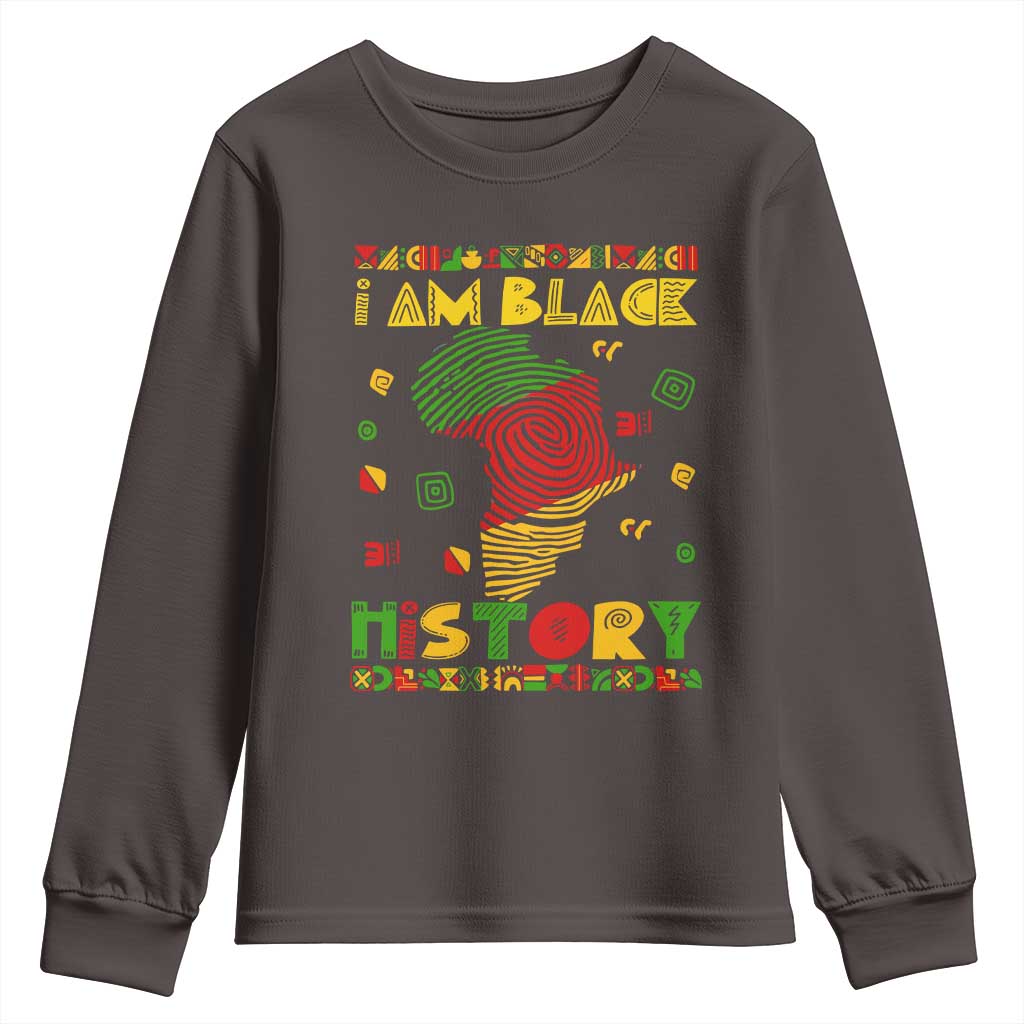 I Am Black History Youth Sweatshirt African American Pride Kente TS02
