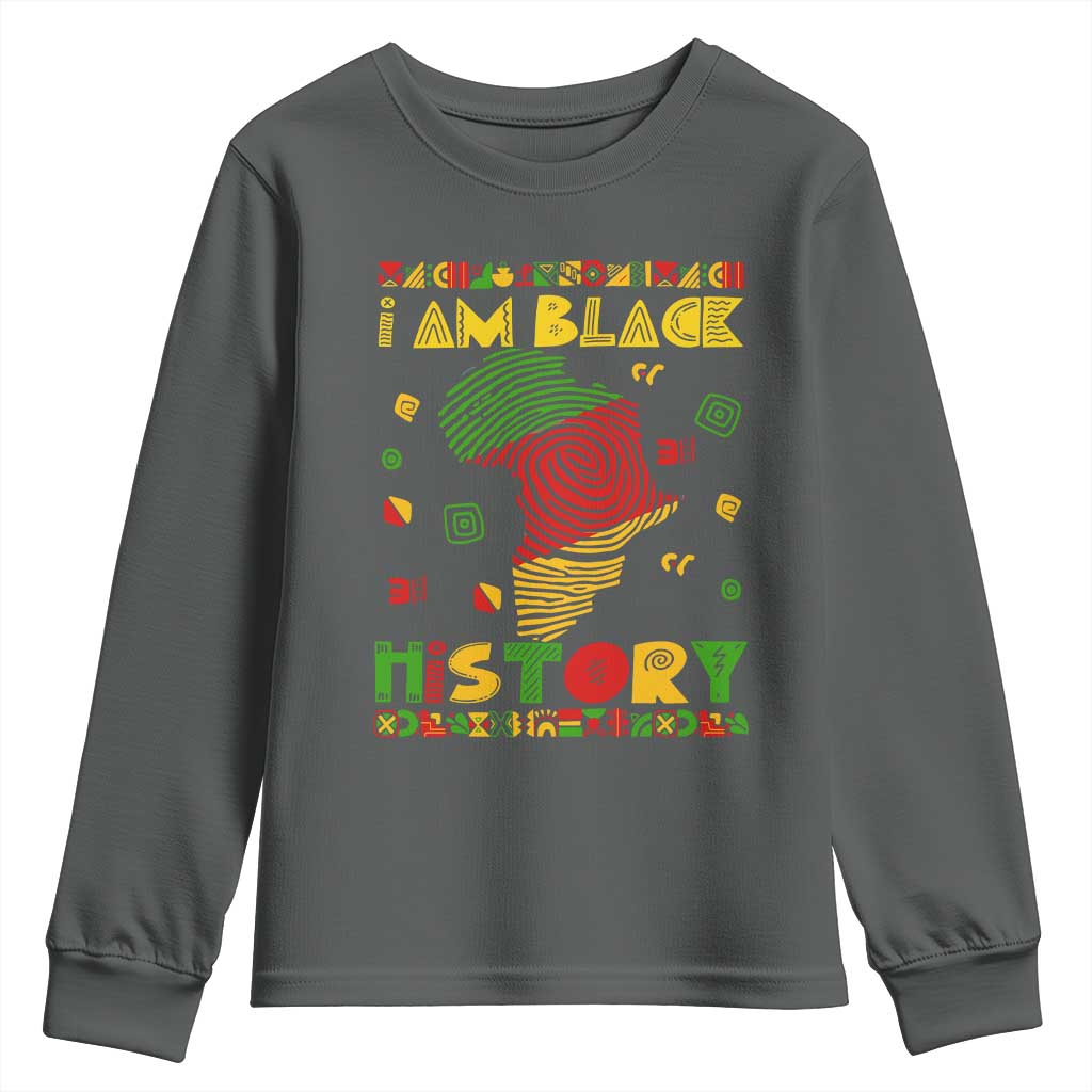 I Am Black History Youth Sweatshirt African American Pride Kente TS02