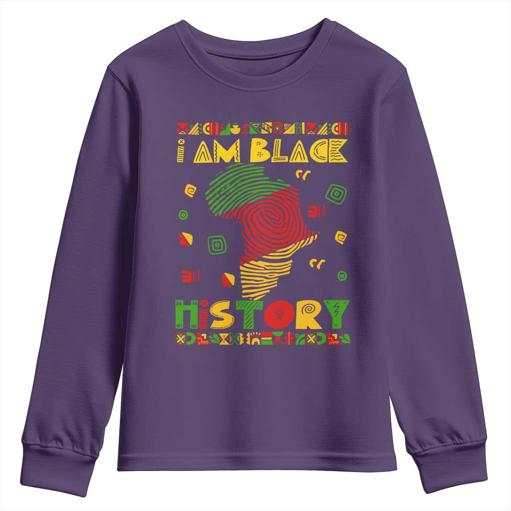 I Am Black History Youth Sweatshirt African American Pride Kente TS02