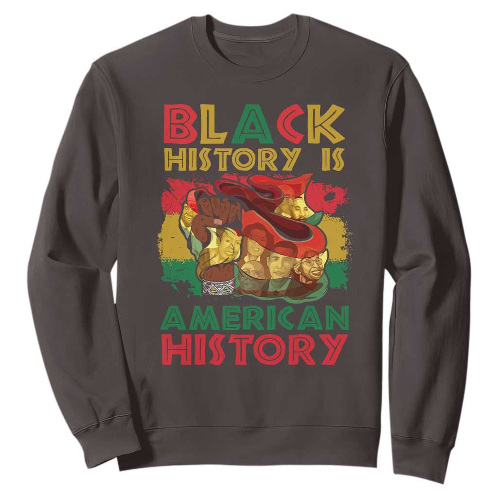 Black History Is American History Sweatshirt African American Pride Flag Raised Fist TS02