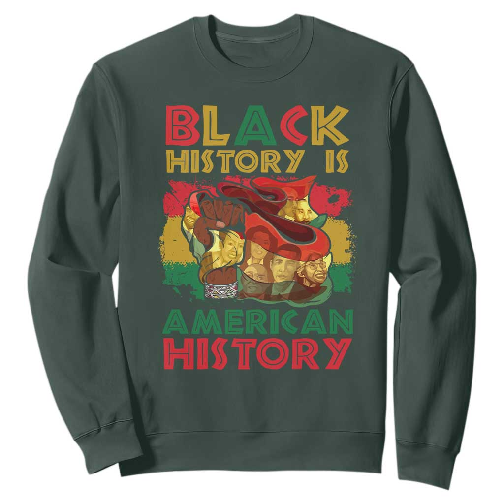 Black History Is American History Sweatshirt African American Pride Flag Raised Fist TS02