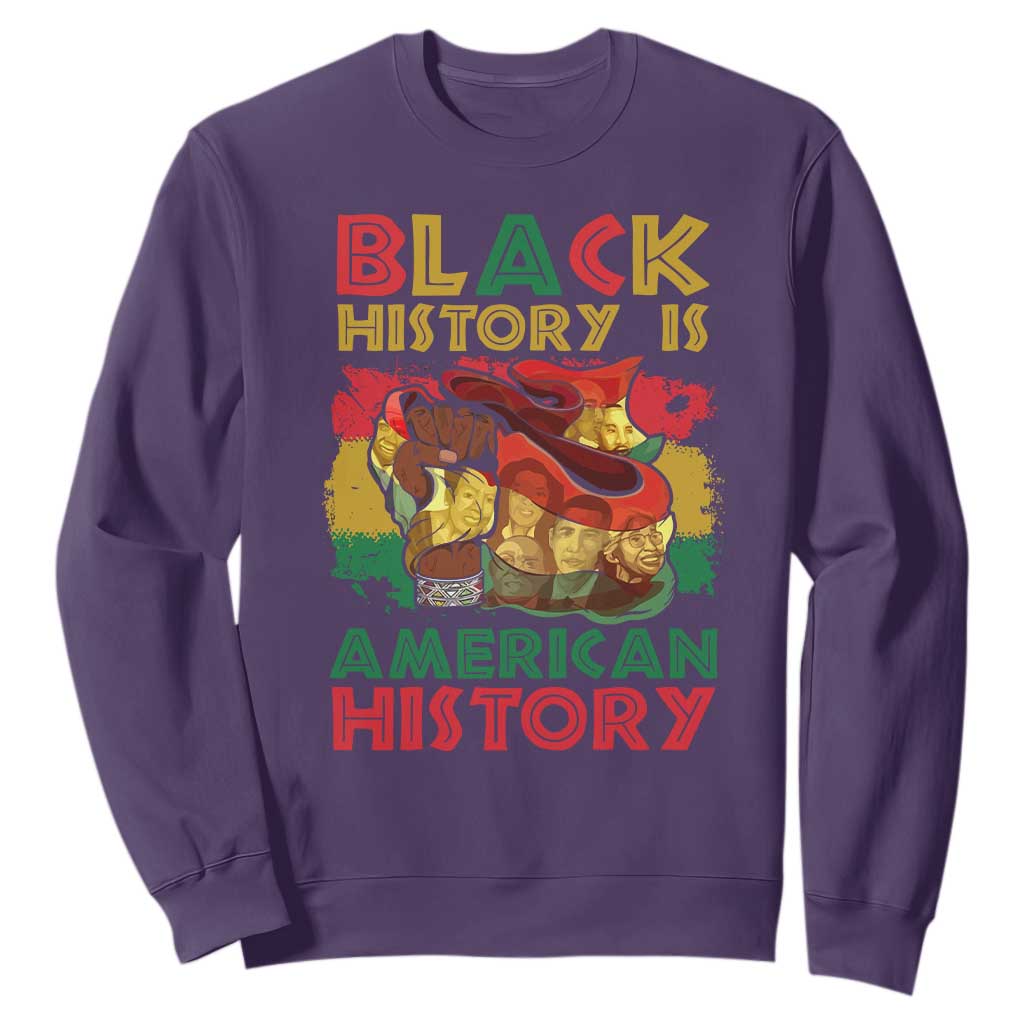Black History Is American History Sweatshirt African American Pride Flag Raised Fist TS02