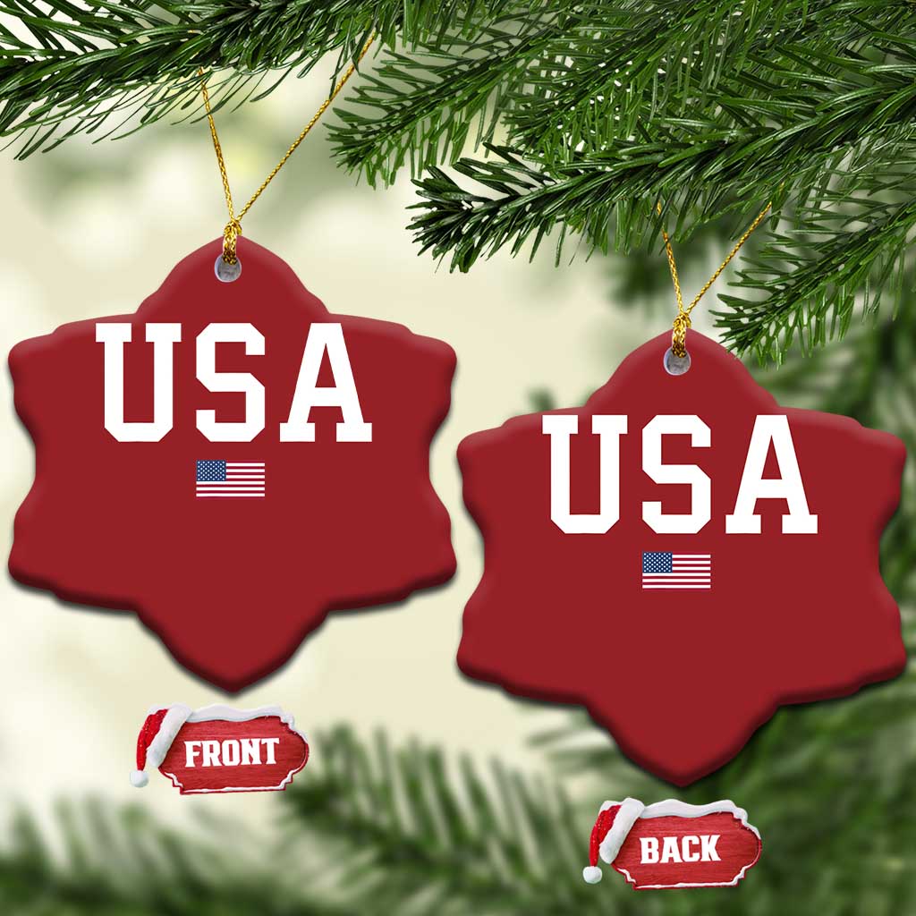 USA Christmas Ornament Patriotic American Flag TS02