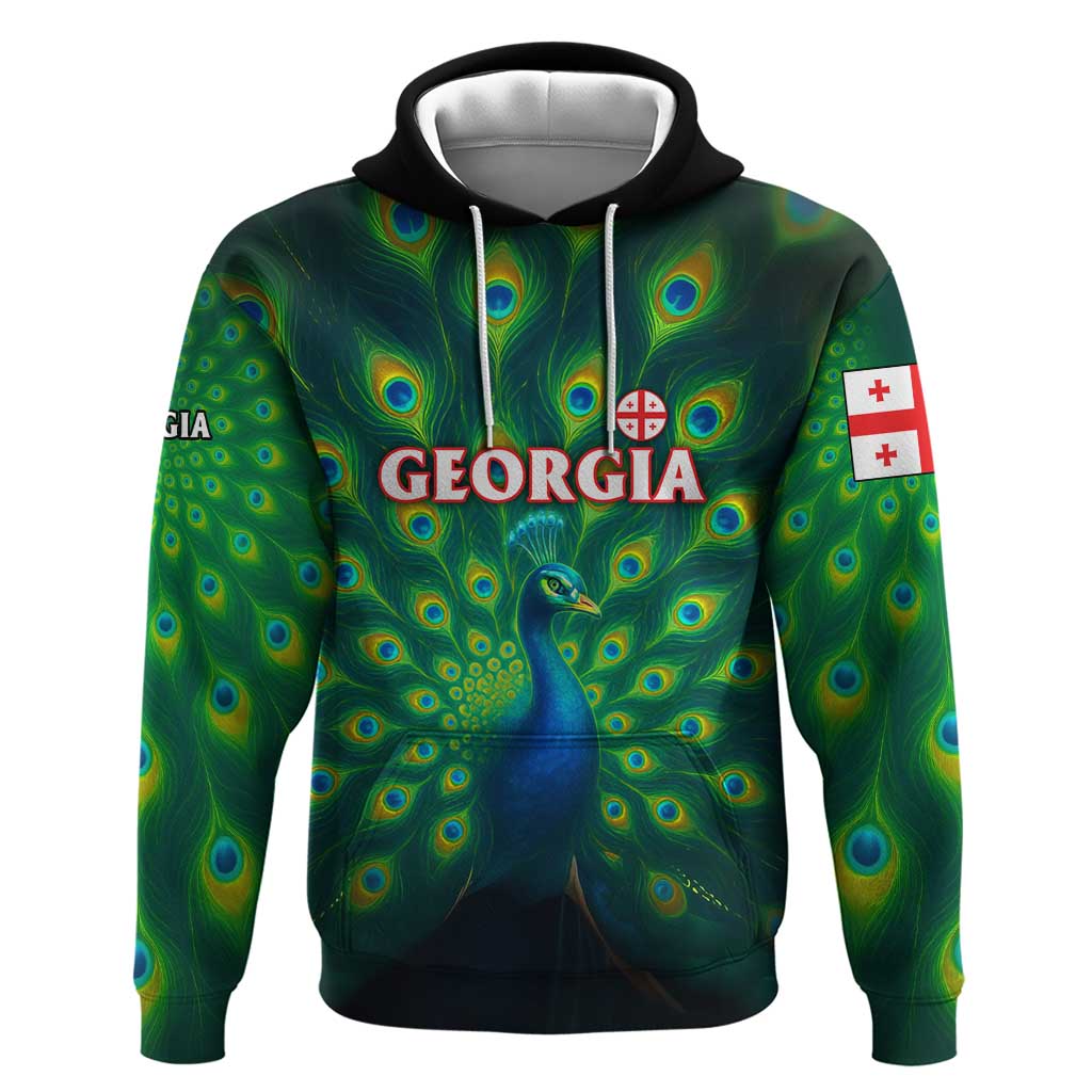 Georgia Peacock Hoodie with Slay in Silence Shine Like a Peacock Design TS04
