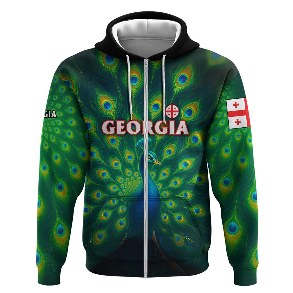 Georgia Peacock Hoodie with Slay in Silence Shine Like a Peacock Design TS04