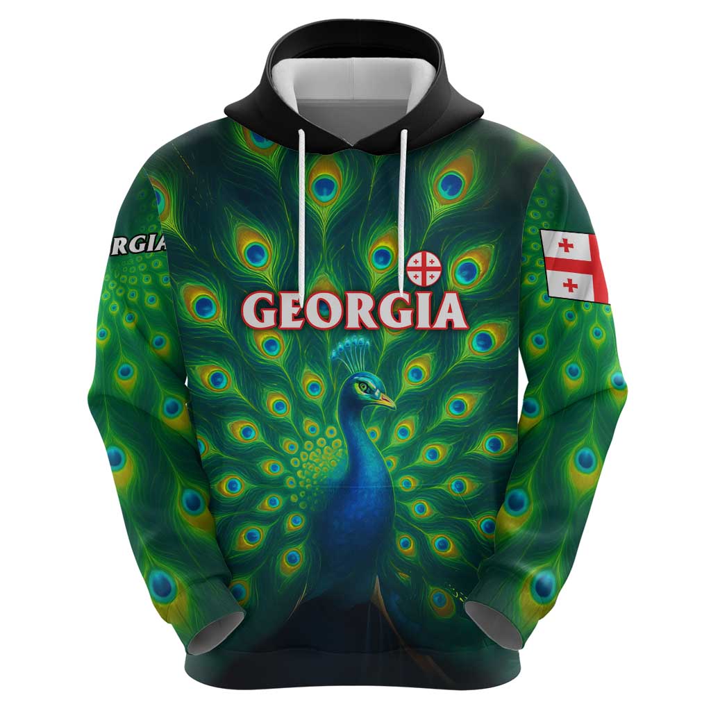 Georgia Peacock Hoodie with Slay in Silence Shine Like a Peacock Design TS04