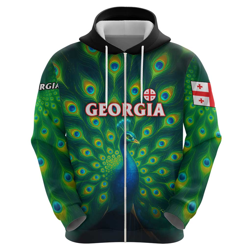 Georgia Peacock Hoodie with Slay in Silence Shine Like a Peacock Design TS04