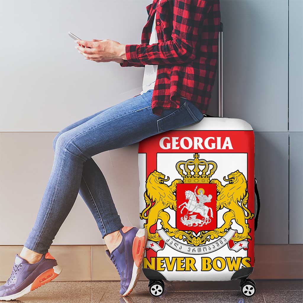 Georgia Luggage Cover with Red Cross and Golden Lions Emblem Never Bows Design TS04