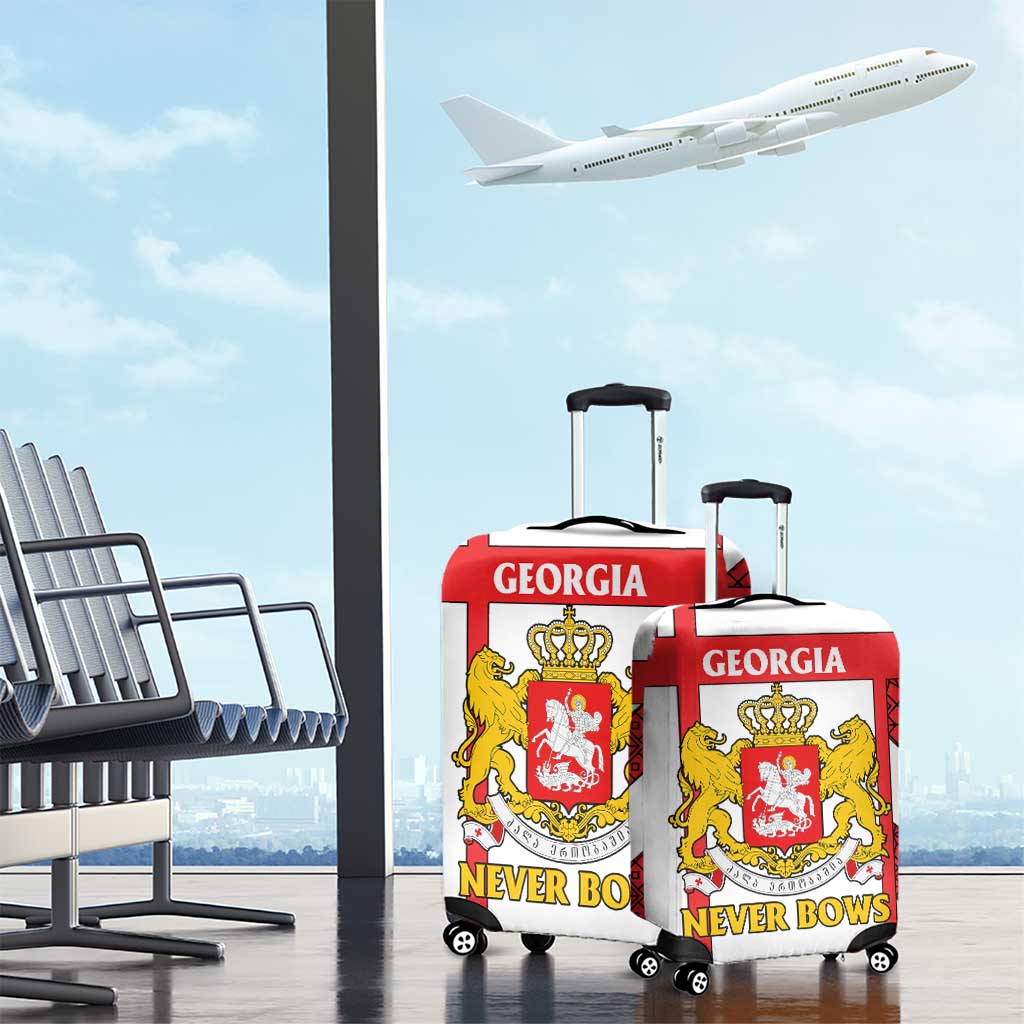 Georgia Luggage Cover with Red Cross and Golden Lions Emblem Never Bows Design TS04