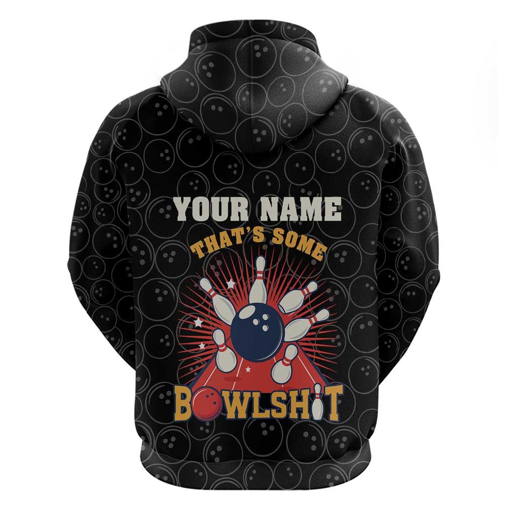 Flaming Bowling Ball Hoodie with Strike Explosion and Funny Quote Graphic on Bowling TS04