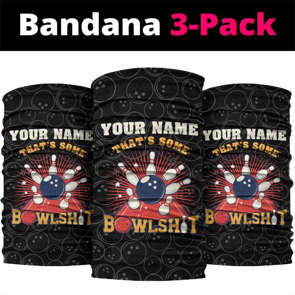 Flaming Bowling Ball Neck Gaiter with Strike Explosion and Funny Quote Graphic on Bowling TS04