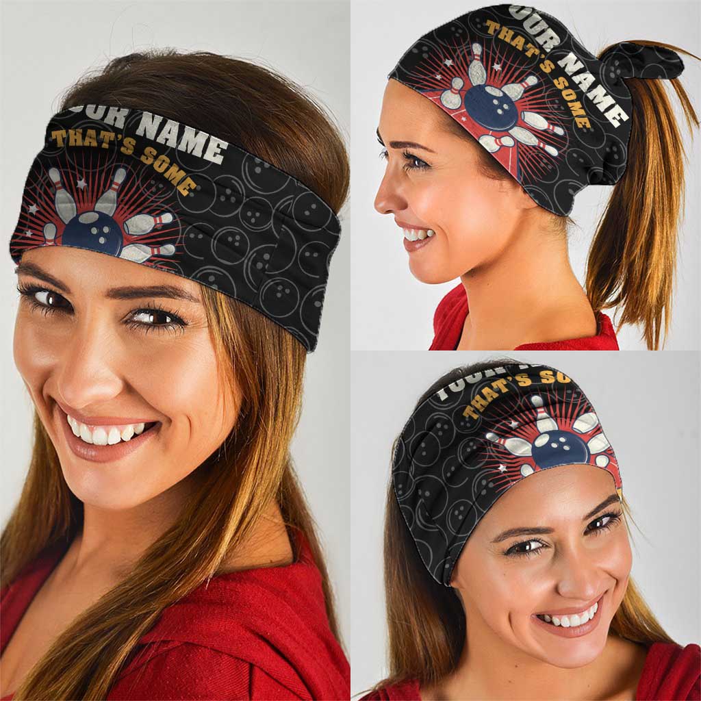 Flaming Bowling Ball Neck Gaiter with Strike Explosion and Funny Quote Graphic on Bowling TS04