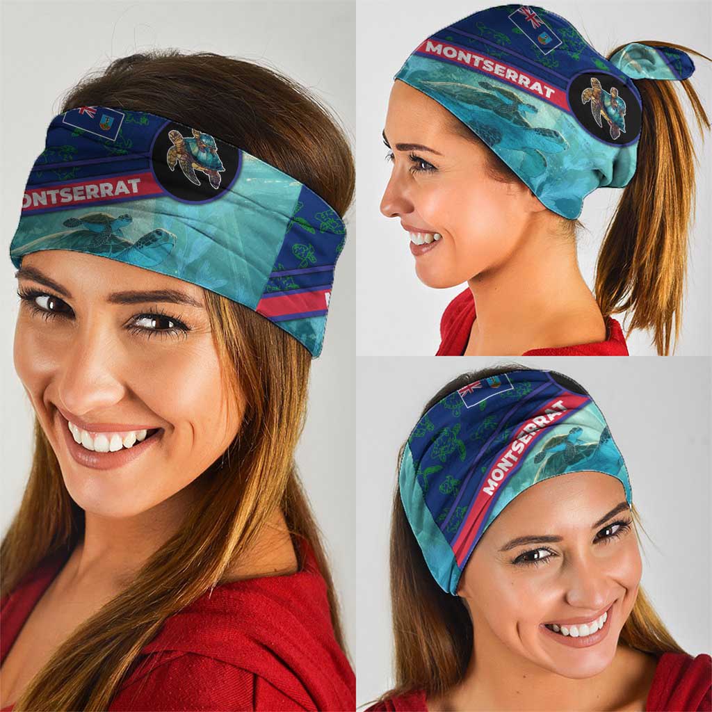 Montserrat Neck Gaiter with Sea Turtle Illustration Blue Underwater Ocean Design TS04