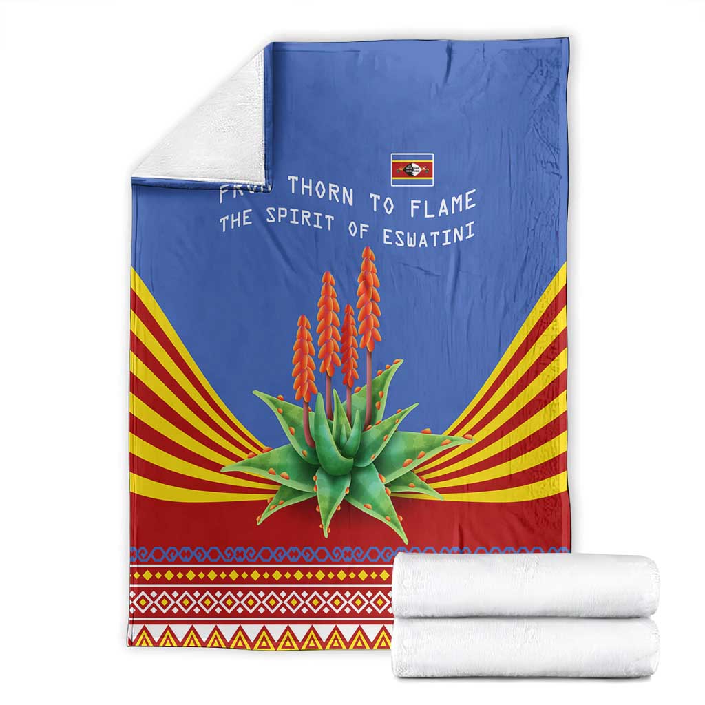 Aloe Vera Eswatini Blanket Flag Print and Cultural Motif From Thorn to Flame TS04