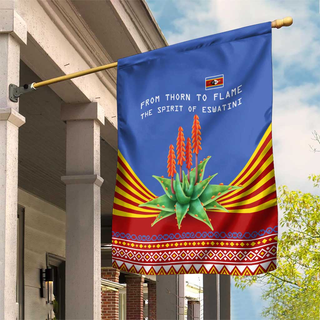 Aloe Vera Eswatini Garden Flag Flag Print and Cultural Motif From Thorn to Flame TS04