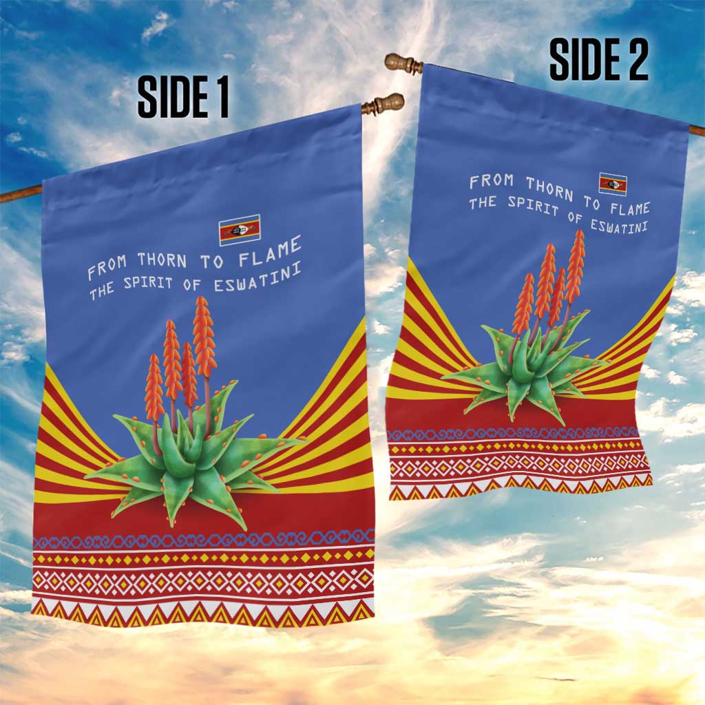 Aloe Vera Eswatini Garden Flag Flag Print and Cultural Motif From Thorn to Flame TS04