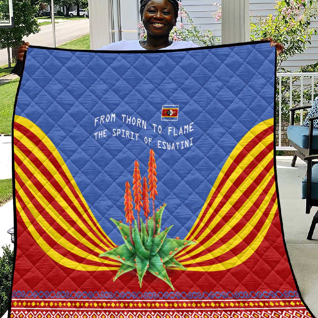 Aloe Vera Eswatini Quilt Flag Print and Cultural Motif From Thorn to Flame TS04