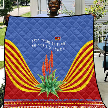 Aloe Vera Eswatini Quilt Flag Print and Cultural Motif From Thorn to Flame TS04