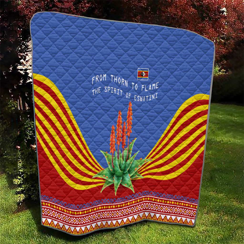 Aloe Vera Eswatini Quilt Flag Print and Cultural Motif From Thorn to Flame TS04