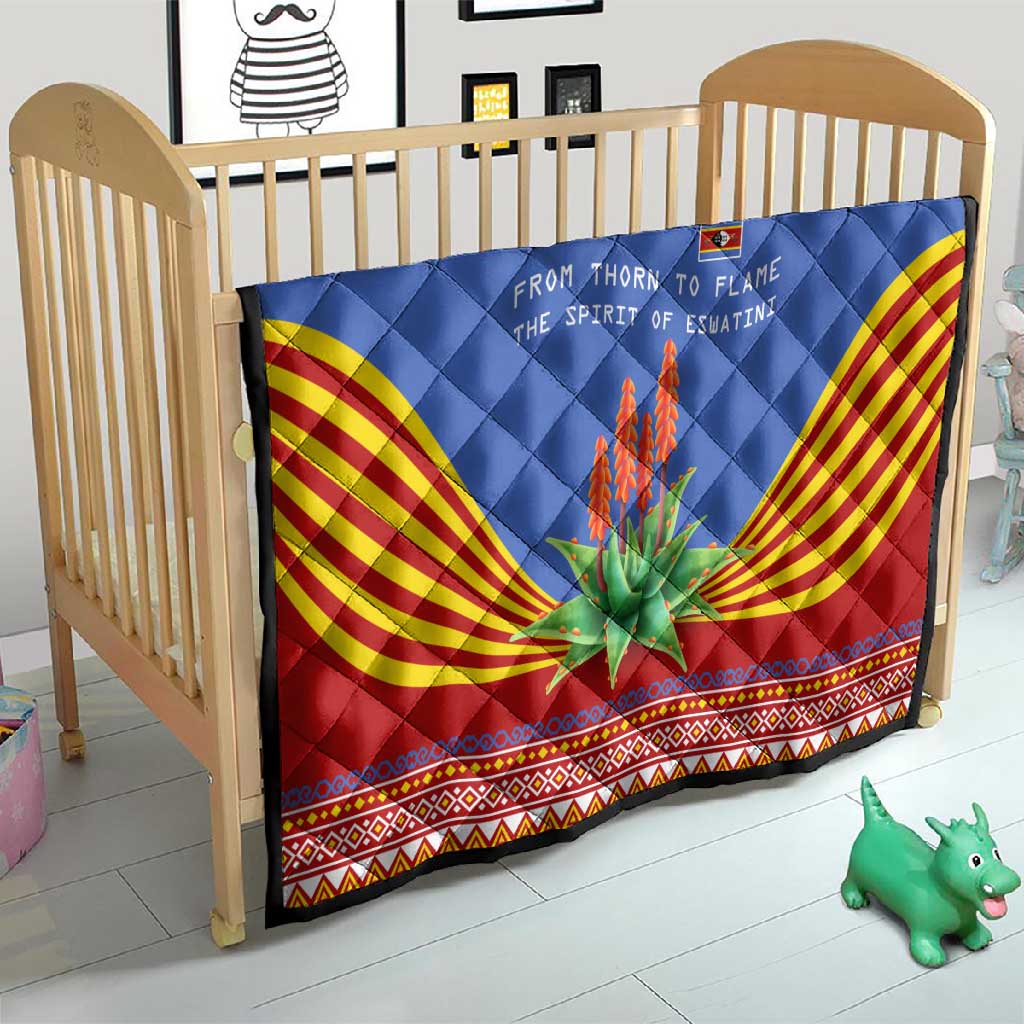 Aloe Vera Eswatini Quilt Flag Print and Cultural Motif From Thorn to Flame TS04
