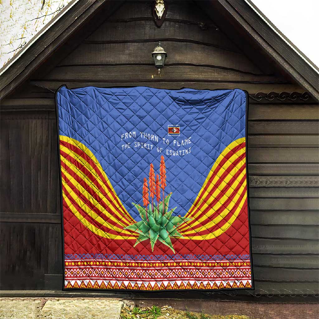 Aloe Vera Eswatini Quilt Flag Print and Cultural Motif From Thorn to Flame TS04